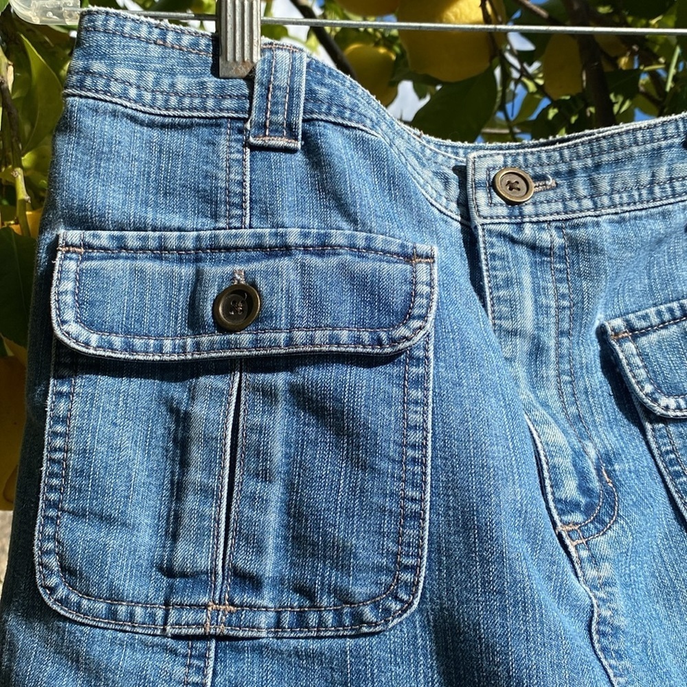 CHEROKEE DENIM WOMEN’S BLUE COTTON MINI SKIRT VINTAGE Size 12 EUC - Picture 5 of 12